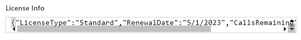 LicenseInfo element of a PDF Connector in a Power Automate Flow history