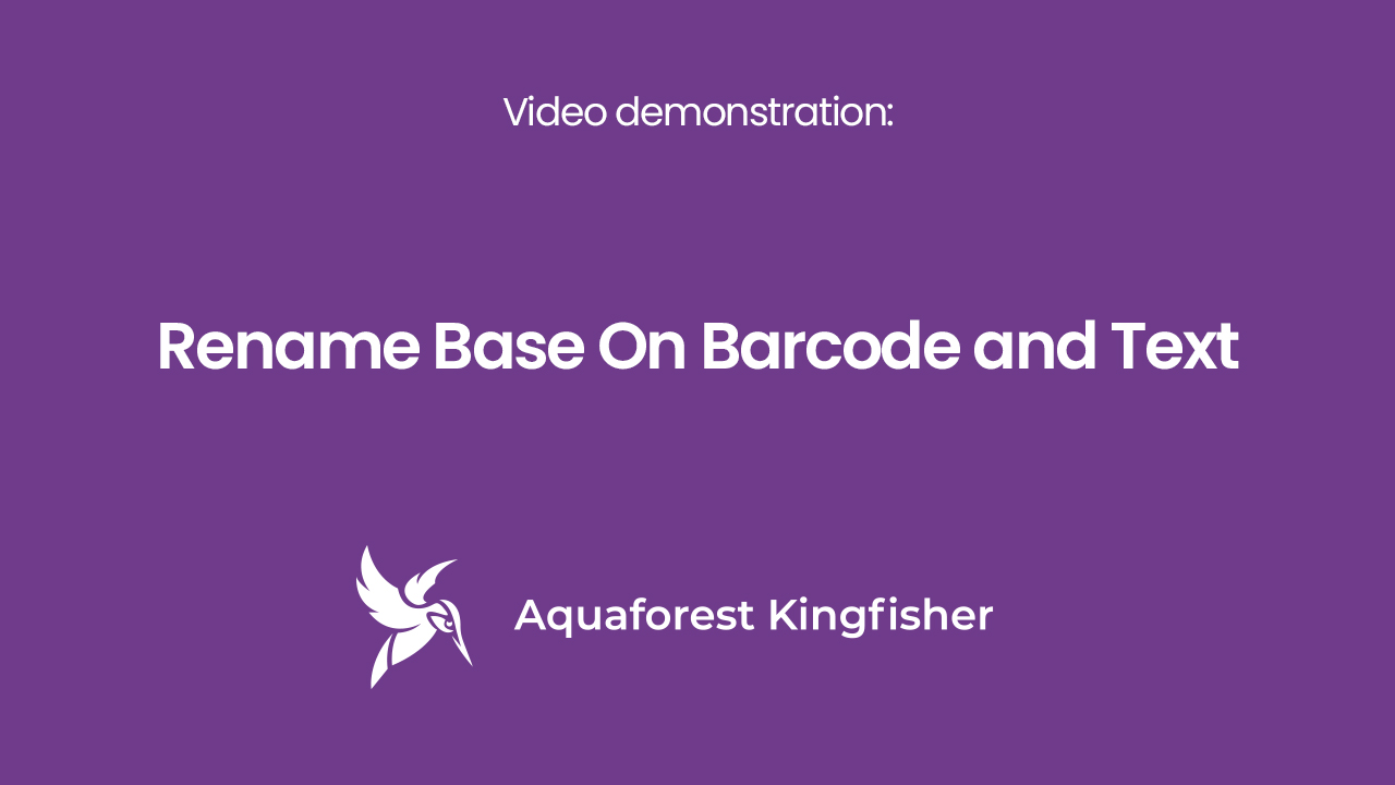 Rename Base On Barcode and Text