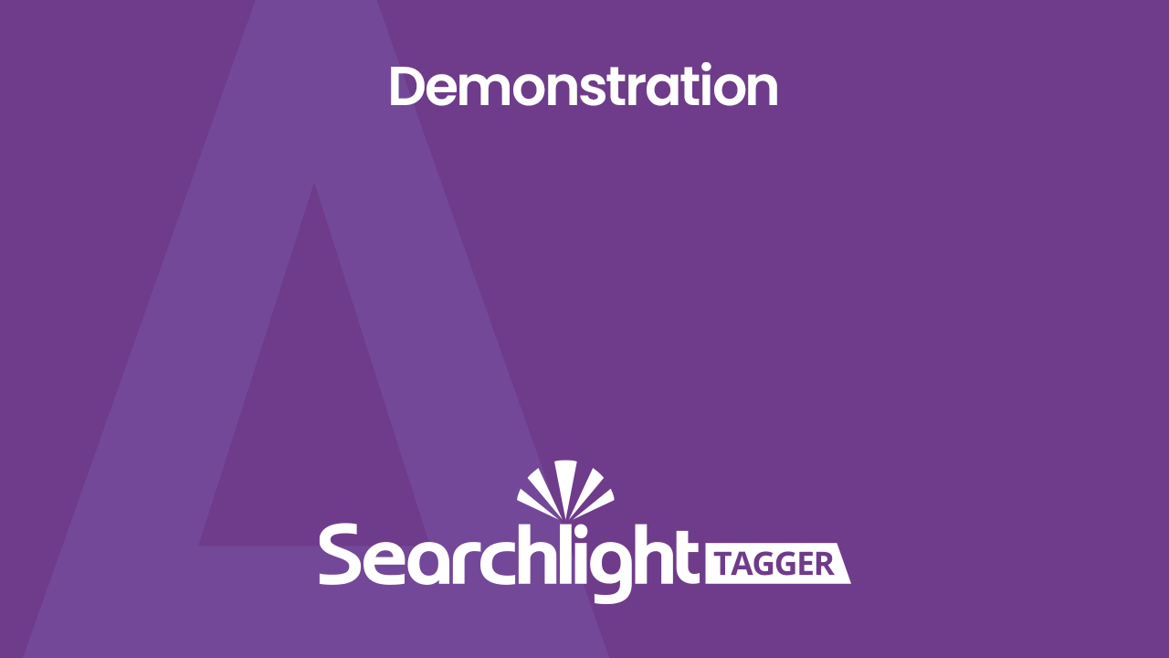 searchlight-tagger-demo-video
